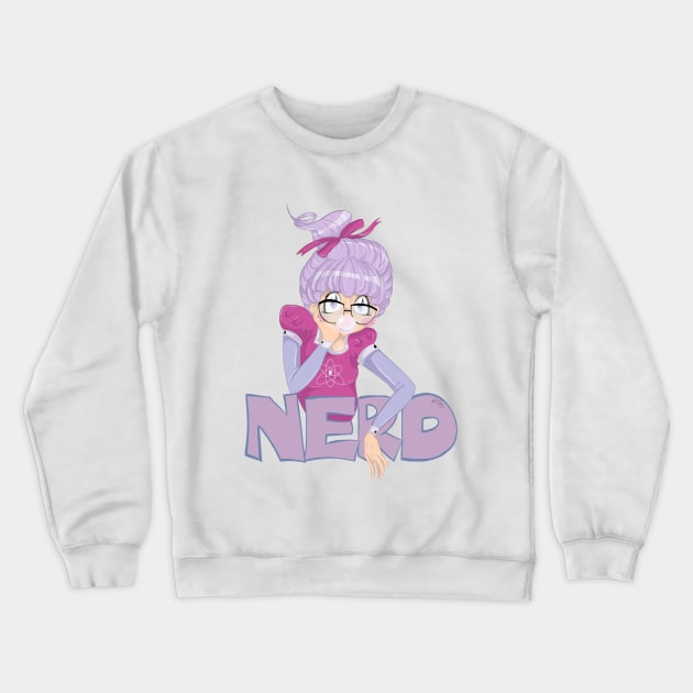 Shy Violet is a nerd Crewneck Sweatshirt by happycyn